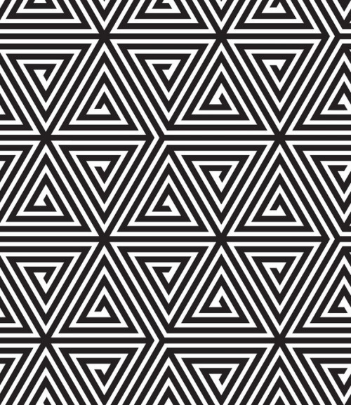 Fototapeta Trójkąty, Czarno-biała abstrakcja Bezproblemowa geometryczny wzór