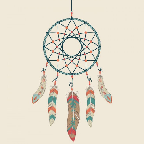 Fototapeta Wektor kolorowych ilustracji Dream Catcher