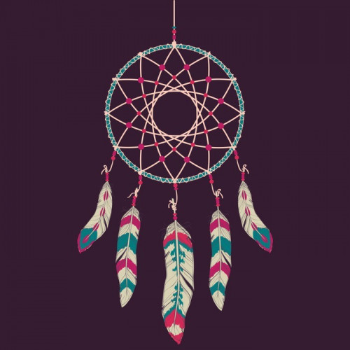 Fototapeta Wektor kolorowych ilustracji Dream Catcher