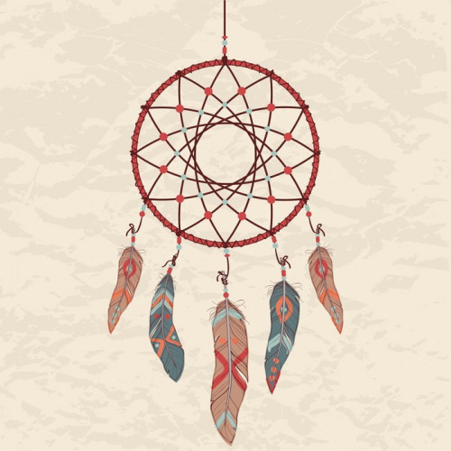 Fototapeta Wektor kolorowych ilustracji Dream Catcher