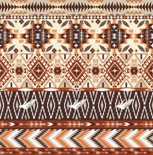 Fototapeta Bez szwu kolorowe geometryczne tribal wzór aztec