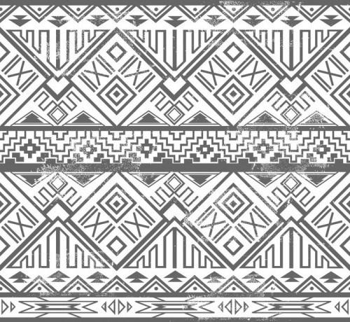 Fototapeta Abstrakcyjna geometrycznych powtarzalne aztec wzór. Ikat styl wzorca.