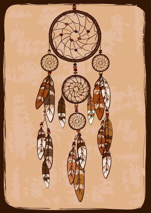 Fototapeta Ilustracja z plemiennych Dreamcatcher