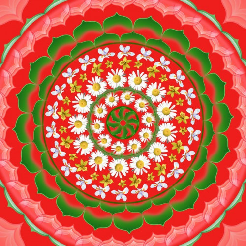 Fototapeta Mandala okrągły ornament Floral Drawing