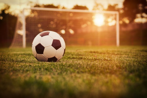 Fototapeta Soccer sunset