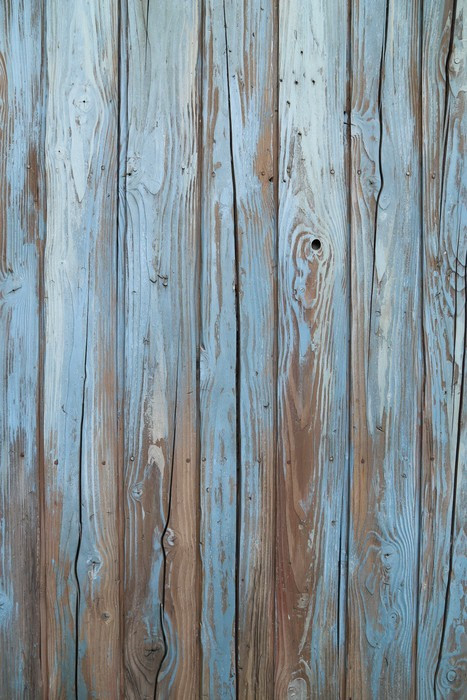 Fototapeta Stary niebieski, drewno, ściana