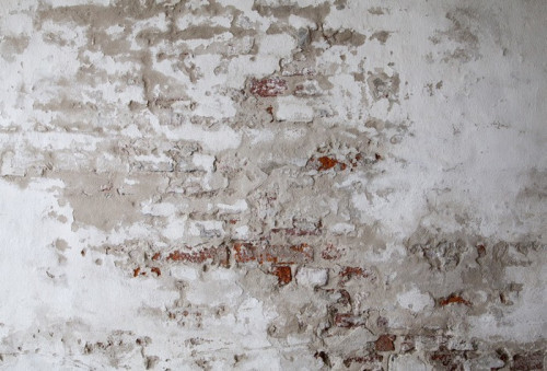 Fototapeta Old Red Brick Wall z betonie
