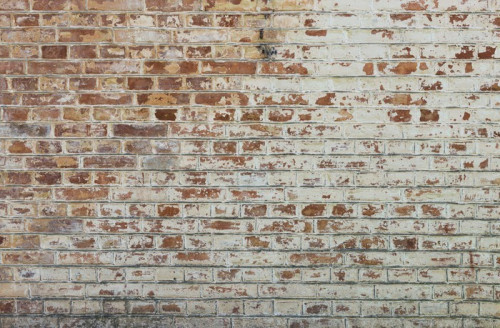 Fototapeta Tło starego rocznika brudne ściany z cegły z peelingiem gipsu