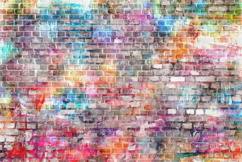 Fototapeta Kolorowe ściany grunge ilustracji sztuki, tło