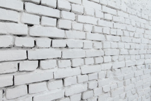 Fototapeta Biały mur z cegły