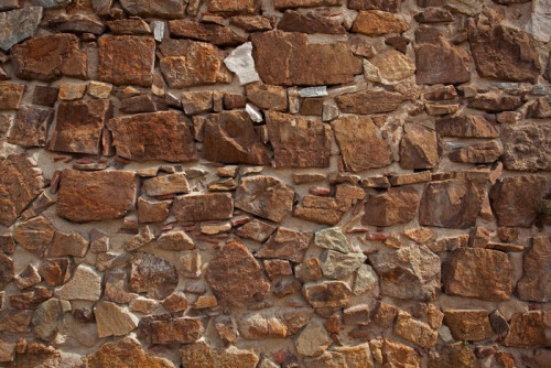 Fototapeta Starożytny mur z wielu cegieł