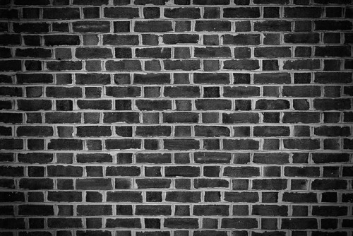 Fototapeta Retro czarny tle ceglanego muru - Archiwalne tła