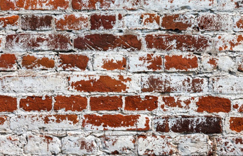Fototapeta Stare wyblakły ściany z czerwonej cegły grunge jako tło