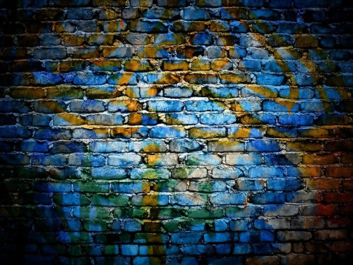 Fototapeta Cegły ściany graffiti