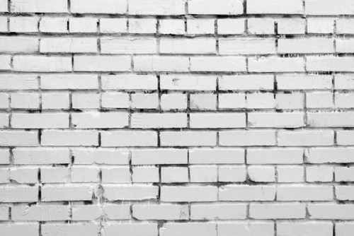 Fototapeta Biały mur z cegły dla tła lub tekstury