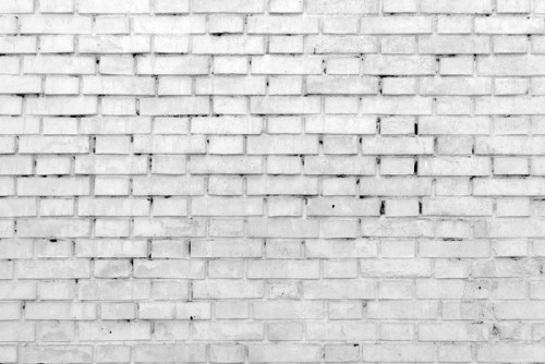Fototapeta Biały mur z cegły dla tła lub tekstury