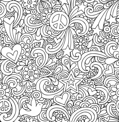 Fototapeta Seamless Doodles Notebook Psychedelic Wzór Groovy