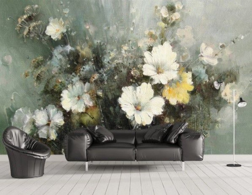 Fototapeta Doniczka, kwiat i Ściana