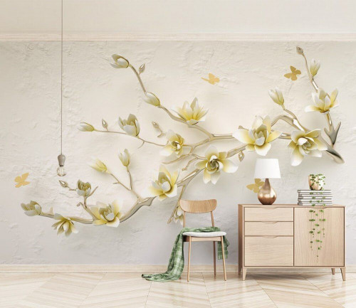 Fototapeta Miękkie żółte magnolie