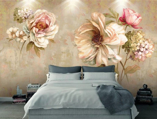 Fototapeta Ściana, różowy i sypialnia