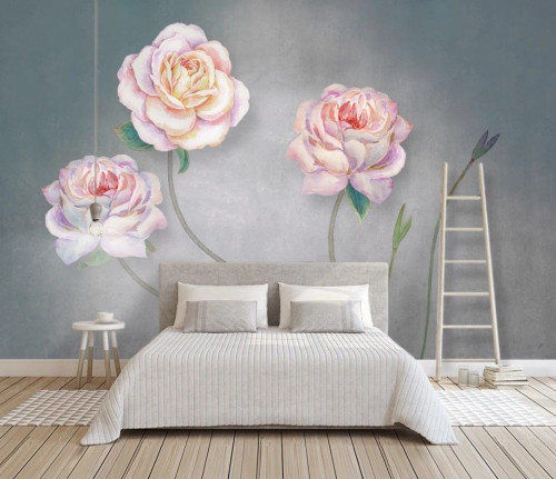 Fototapeta różowy i Ściana
