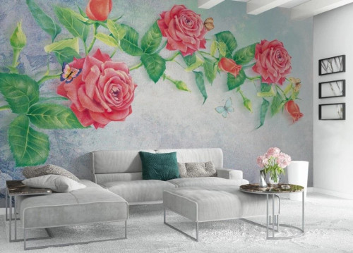 Fototapeta Ściana, różowy i Tapeta