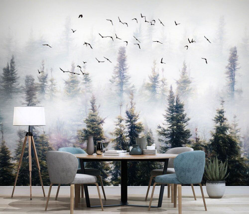 Fototapeta Drewno mgły