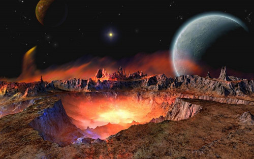 Fototapeta Zjawisko geologiczne, obiekt astronomiczny i przestrzeń