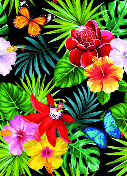 Fototapeta Tropikalne kwiaty