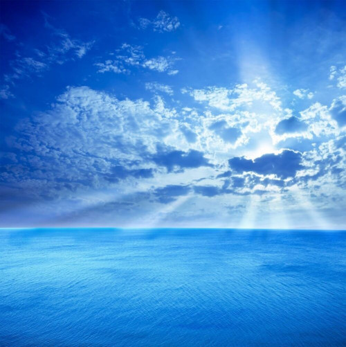 Fototapeta Błękitne niebo nad morzem 