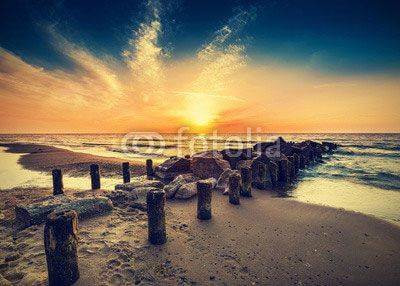 Fototapeta Plaża na zachodzie