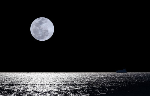 Fototapeta Księżyc, pełnia księżyca i niebo