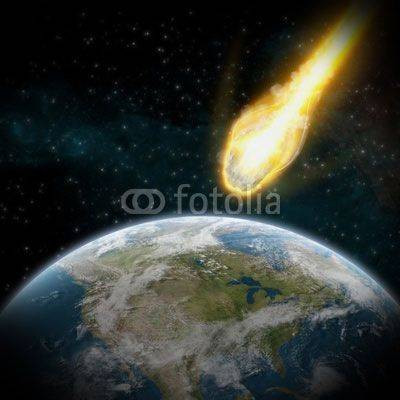 Fototapeta Asteroida i ziemia