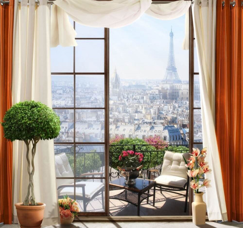 Fototapeta Paryż za oknem 