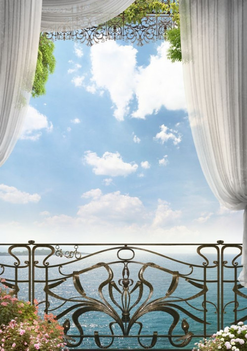 Fototapeta Balkon z widokiem na morze