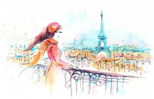 Fototapeta Dziewczyna w Paryżu 