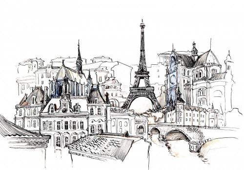 Fototapeta Ilustracja Paryża