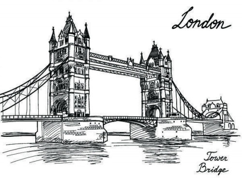 Fototapeta Londyn ołówkiem 