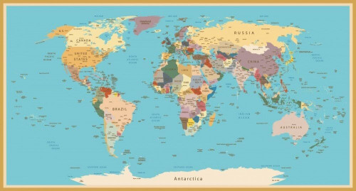 Fototapeta Ścienna mapa świata 
