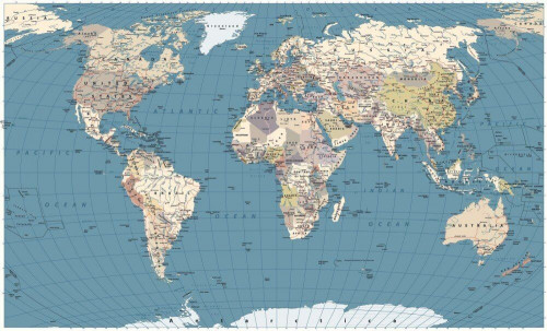 Fototapeta Pełna mapa świata 