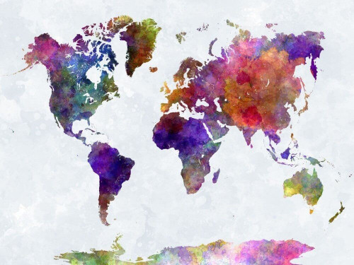Fototapeta Abstrakcyjna mapa świata 