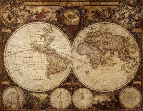 Fototapeta Mapa świata Vintage