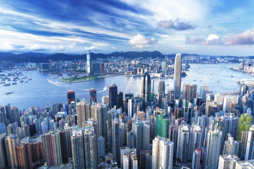 Fototapeta Widok na Hongkong z góry