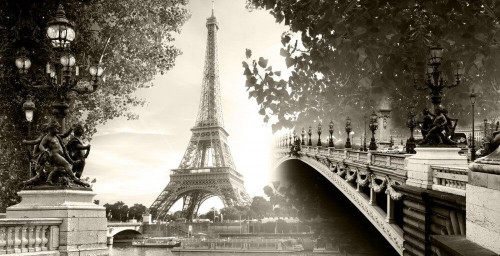 Fototapeta Po moście w Paryżu 