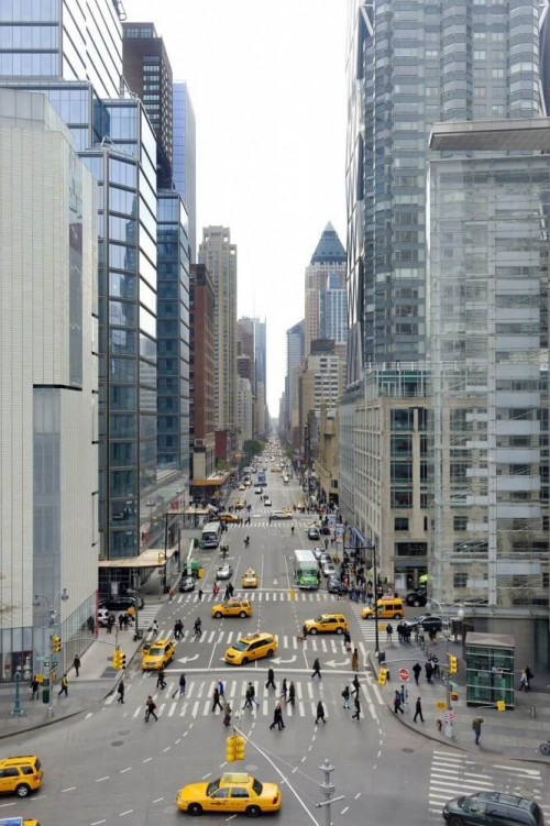 Fototapeta Tętniąca życiem ulica na Manhattanie