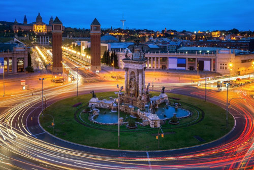 Fototapeta Punkt orientacyjny, plac miejski i Miasto