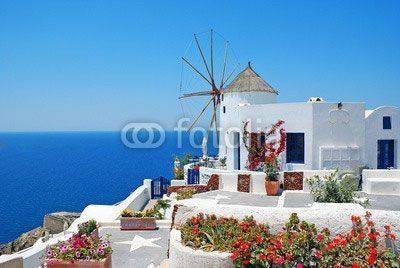 Fototapeta Tradycyjna architektura Santorinini