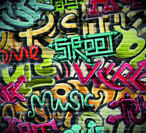 Fototapeta Nawarstwienie się graffiti