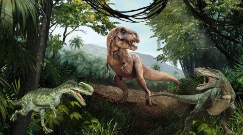 Fototapeta Dinozaur, wygaśnięcie i velociraptor