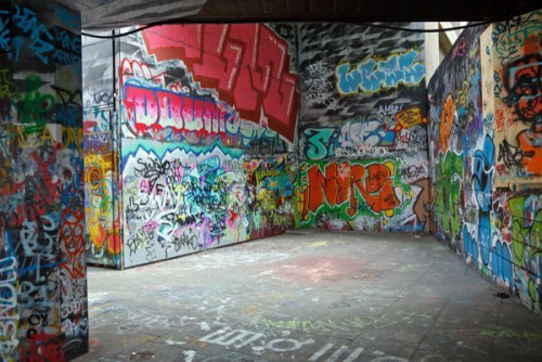 Fototapeta Graffiti w tunelu
